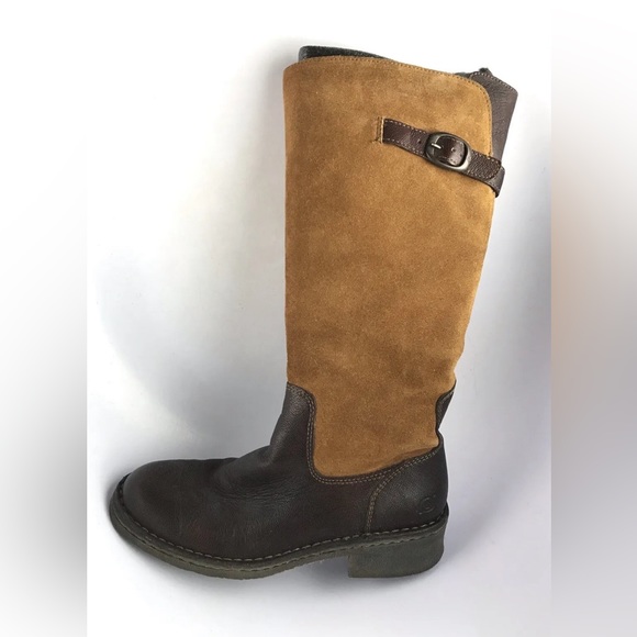 BORN- Handcrafted, tall leather & suede boots. Womens Sz 10 - Picture 3 of 8